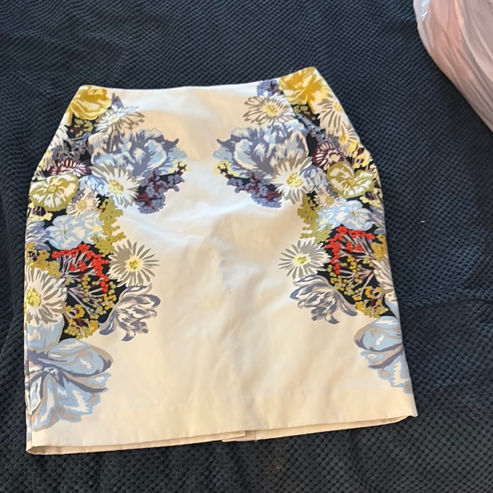 H&M Yellow and Gray Mini Pencil Skirt for Cocktail